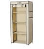 Fancy Single Door Portable Multipurpose Waterproof Fabric Wardrobe in Cream Colour