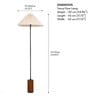 Fanny Black Metal Club Floor Lamp with Off-White Shade
