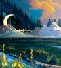 Fantasy Triune Landscape Art Prints