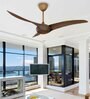 Fanzart  Feather 54'' Ceiling Fan With 3 x ABS Blades BLDC Motor & Remote Control (Brown)