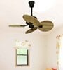 Fanzart Atom 34" Wall Mounted Fan With 4 x Natural Wooden Blades (Black)