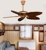 Fanzart Basil 48" Ceiling Fan with 5 x Wooden Blades & Optional Remote Integration (Beige)