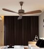 Fanzart Cherry 52" Ceiling Fan With 3 x Blades & Optional Remote Integration (Coffee Brown)