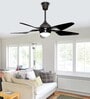Fanzart Dark Knight 48  Ceiling Fan with 5 x ABS Blades & Multi Coloured LED & Optional Remote Control (Black)
