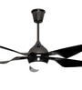 Fanzart Dark Knight 48  Ceiling Fan with 5 x ABS Blades & Multi Coloured LED & Optional Remote Control (Black)