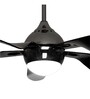 Fanzart Dark Knight 48  Ceiling Fan with 5 x ABS Blades & Multi Coloured LED & Optional Remote Control (Black)