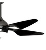 Fanzart Dark Knight 48  Ceiling Fan with 5 x ABS Blades & Multi Coloured LED & Optional Remote Control (Black)