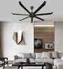 Fanzart Grand Master 80" Ceiling Fan HVLS Fan With 7 x Blades BLDC Motor & Remote Control (Matte Black)
