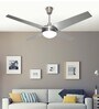 Fanzart Metallica 52" Ceiling Fan With 4 x Blades, Multi Coloured LED & Remote Control (Matte Silver)