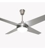 Fanzart Metallica 52" Ceiling Fan With 4 x Blades, Multi Coloured LED & Remote Control (Matte Silver)