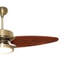 Fanzart Propeller 52" Ceiling Fan With 3 x Blades Multi Coloured LED & Remote Control (Antique Brass)