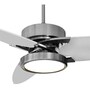 Fanzart Propeller Silver 52" Ceiling Fan With 3 x Blades, Multi Coloured LED & Remote Control (Silver)