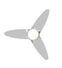 Fanzart Propeller Silver 52" Ceiling Fan With 3 x Blades, Multi Coloured LED & Remote Control (Silver)