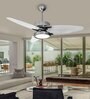 Fanzart Propeller Silver 52" Ceiling Fan With 3 x Blades, Multi Coloured LED & Remote Control (Silver)