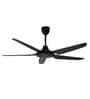 Fanzart Race 52" Ceiling Fan With 5 x ABS Blades & Optional Remote Control Integration (Matte Black)