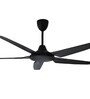 Fanzart Race 52" Ceiling Fan With 5 x ABS Blades & Optional Remote Control Integration (Matte Black)