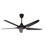 Fanzart Race 52" Ceiling Fan With 5 x ABS Blades & Optional Remote Control Integration (Matte Brown)