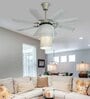 Fanzart Shadow 42" Fandelier Ceiling Fan With 8 x ABS Blades, LED light & Remote Control (Brush Silver)
