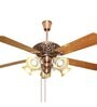 Fanzart Victoria 60" Ceiling Fan Reversible Blades & Optional Remote Integration (Red)