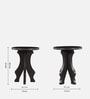 Faraday Solid Wood End Table In Black Finish