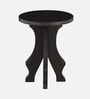 Faraday Solid Wood End Table In Black Finish