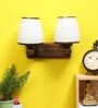 Bristol Wooden Wall Mounted Uplight Sconce (Brown)