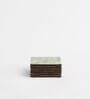 Farmhouse Coasters -Farm Garden, Green, Ikkat, Set of 6, 4  x 4
