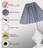 Rustic Wood Floor Lamp in Walnut Brown with Multicolor Fabric Lamp Shade