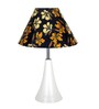 Farmhouse Matt Table Lamp , White Modern Bedside Lamp with Iris Inverto Shade