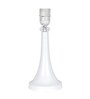 Farmhouse Matt Table Lamp , White Modern Bedside Lamp with Pleated Iris Cone Shade