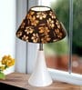 Farmhouse Matt Table Lamp , White Modern Bedside Lamp with Iris Inverto Shade