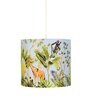 Farmhouse Retro Hanging Lights, Block Printed Drum Shape Pendant, Jungle Design