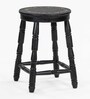 Farmhouse Round Seating Stool In Black Colour