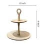 Farmhouse White Wood 2 Tier Appetizer Platter