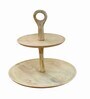 Farmhouse White Wood 2 Tier Appetizer Platter