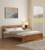 Farrow Solid Wood King Size Bed In Rustic Teak Finish