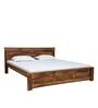 Farrow Solid Wood King Size Bed In Rustic Teak Finish