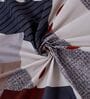 Blue Abstract 180 TC Polyester Double Size Bedsheet With 2 Pillow Covers