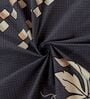 Grey Abstract 180 TC Polyester Double Size Bedsheet With 2 Pillow Covers
