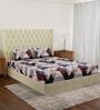 Blue Abstract 180 TC Polyester Double Size Bedsheet With 2 Pillow Covers