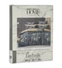 Grey Abstract 180 TC Polyester Double Size Bedsheet With 2 Pillow Covers