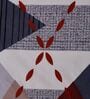 Blue Abstract 180 TC Polyester Double Size Bedsheet With 2 Pillow Covers