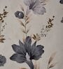 Grey Floral 180 TC Polyester Double Size Bedsheet With 2 Pillow Covers