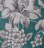 Blue Floral 180 TC Polyester Double Size Bedsheet With 2 Pillow Covers