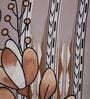 Beige Floral 180 TC Polyester Double Size Bedsheet With 2 Pillow Covers