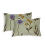 Green Floral 180 TC Polyester Double Size Bedsheet With 2 Pillow Covers