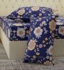 Yellow Floral 180 TC Polyester Double Size Bedsheet With 2 Pillow Covers