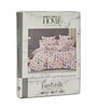 Blue Floral 180 TC Polyester Double Size Bedsheet With 2 Pillow Covers