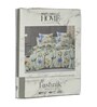 Green Floral 180 TC Polyester Double Size Bedsheet With 2 Pillow Covers