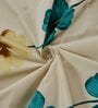 Green Floral 180 TC Polyester Double Size Bedsheet With 2 Pillow Covers